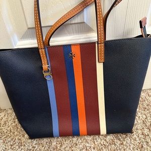 Tory Burch satchel Kerrington stripe with strap
